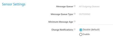Sensor Settings